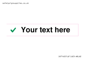 Custom plain background, green tick sign